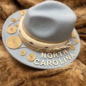 Stylish Blue and Beige Women's Hat